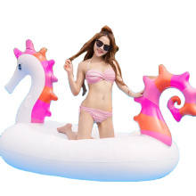 SUNGOOLE Waterproof Swimming Toys Pool Floating Unicorn Inflatable Ride-On Pool Float Island Float